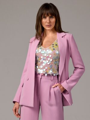 Effortless Drape Blazer Pink Lavender