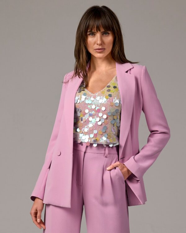 Effortless Drape Blazer Pink Lavender