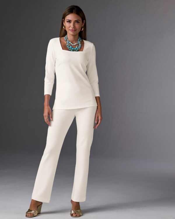 High Rise Pant Ivory Coast
