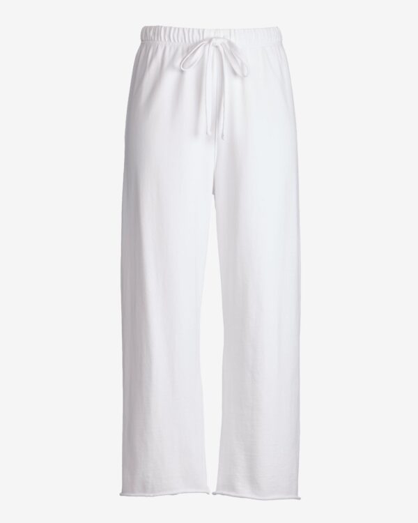 Cotton Comfort Wide Leg Lounge Pant White - Image 2