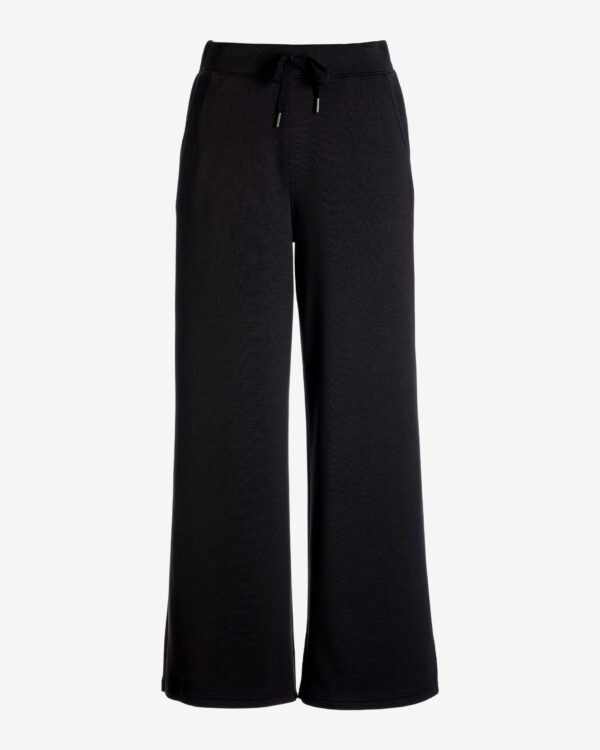 Luxe Lounge Drawstring Wide Leg Pant Black - Image 2