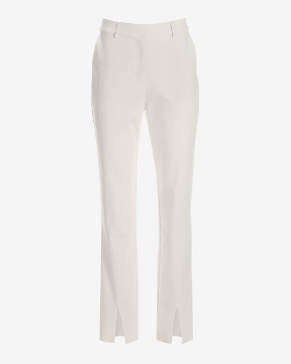 Newport Modern Slim Straight Leg Slit Front Trouser Pant Ivory - Image 2