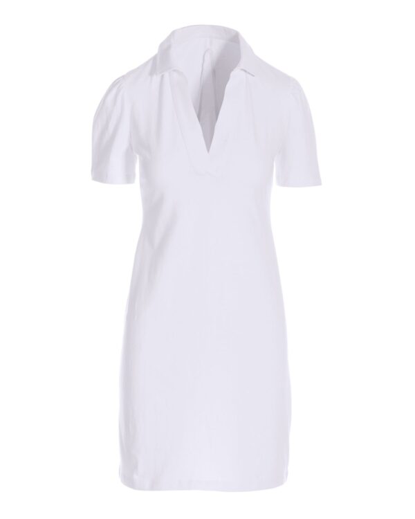 Casual Polo Dress White - Image 2