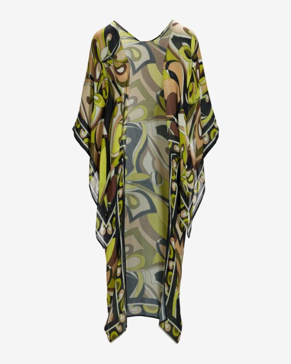 Martini Abstract Border Print Light Weight Kimono Duster Martini Abstract - Image 2