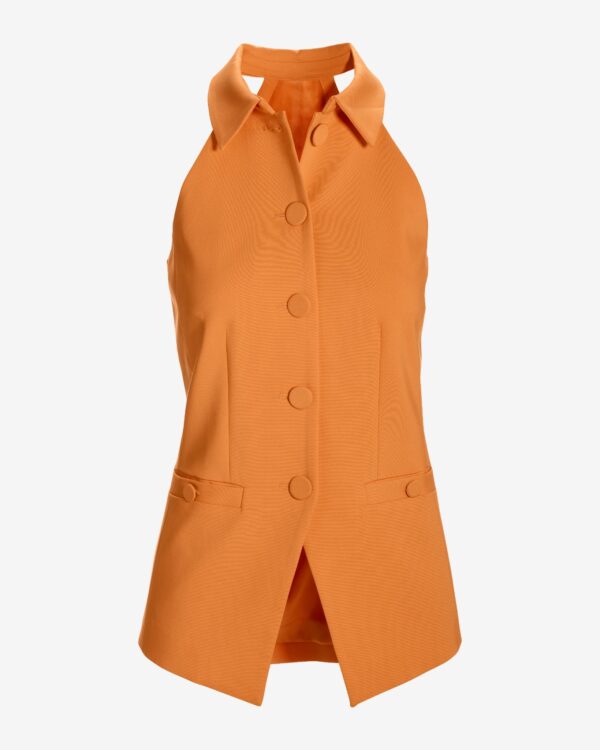 Modern Halter Cut Away Vest Bird of Paradise - Image 2